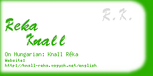 reka knall business card