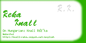 reka knall business card